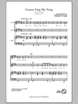 page one of Gonna Sing My Song (2-Part Choir)