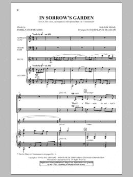 page one of In Sorrow's Garden (SATB Choir)