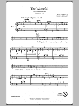 page one of The Waterfall (3-Part Treble Choir)