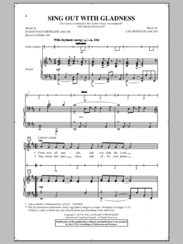 page one of Sing Out With Gladness (Choir)