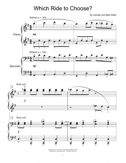 page one of Which Ride To Choose? (Piano Duet)