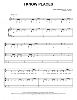 page one of I Know Places (Piano, Vocal & Guitar Chords (Right-Hand Melody))