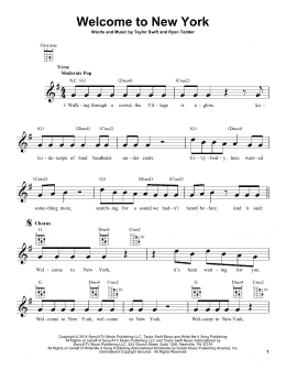 page one of Welcome To New York (Ukulele)