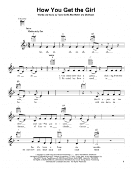 page one of How You Get The Girl (Ukulele)