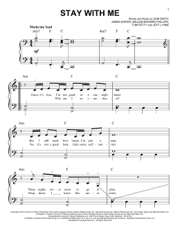 page one of Stay With Me (Easy Piano)