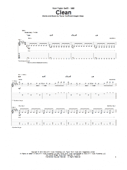 page one of Clean (Guitar Tab)