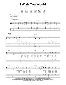 page one of I Wish You Would (Easy Guitar Tab)
