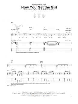 page one of How You Get The Girl (Guitar Tab)