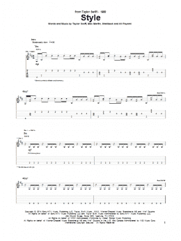 page one of Style (Guitar Tab)