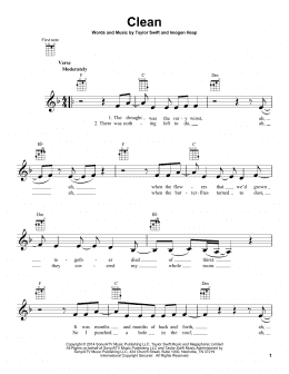 page one of Clean (Ukulele)