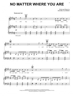 page one of No Matter Where You Are (Piano, Vocal & Guitar Chords (Right-Hand Melody))