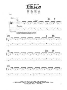 page one of This Love (Guitar Tab)