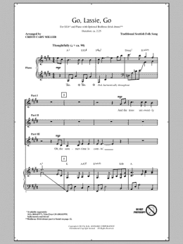 page one of Go, Lassie, Go (arr. Cristi Cary Miller) (SSA Choir)