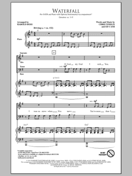 page one of Waterfall (SATB Choir)