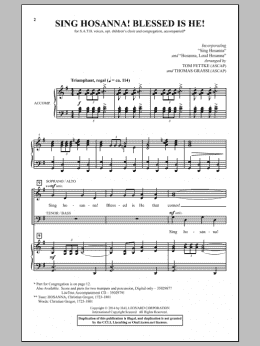 page one of Sing Hosanna! Blessed Is He! (Choir)