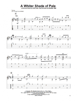 page one of A Whiter Shade Of Pale (Solo Guitar)