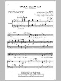 page one of O Gentle Savior (SAB Choir)
