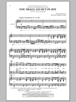 page one of You Shall Go Out In Joy (SATB Choir)