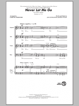 page one of Never Let Me Go (SATB Choir)