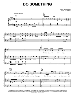 page one of Do Something (Piano, Vocal & Guitar Chords (Right-Hand Melody))