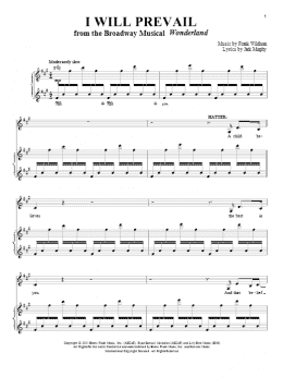 page one of I Will Prevail (Piano & Vocal)