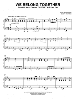 page one of We Belong Together (from Toy Story 3) (Piano Solo)