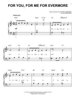 page one of For You, For Me For Evermore (Easy Piano)