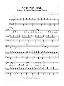 page one of Astonishing (Piano & Vocal)