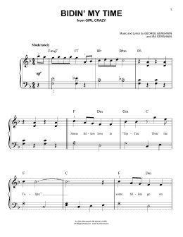 page one of Bidin' My Time (Easy Piano)