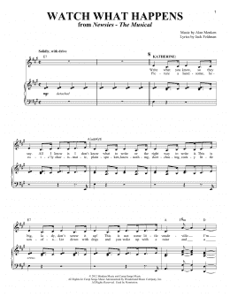 page one of Watch What Happens (Piano & Vocal)