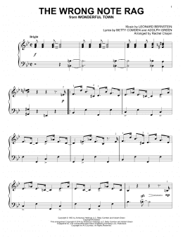 page one of The Wrong Note Rag (Piano Solo)