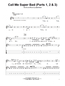 page one of Call Me Super Bad (Parts 1, 2 & 3) (Guitar Tab (Single Guitar))