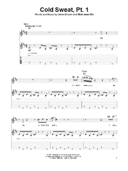 page one of Cold Sweat, Pt. 1 (Guitar Tab (Single Guitar))