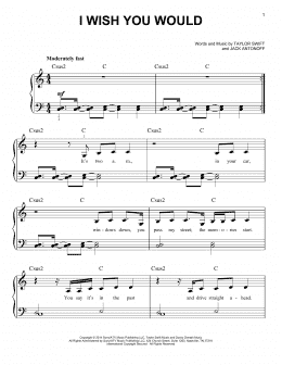 page one of I Wish You Would (Easy Piano)