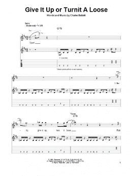 page one of Give It Up Or Turnit A Loose (Guitar Tab (Single Guitar))
