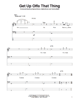 page one of Get Up Offa That Thing (Bass Guitar Tab)