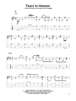 page one of Tears In Heaven (Solo Guitar)