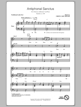 page one of Antiphonal Sanctus (2-Part Choir)