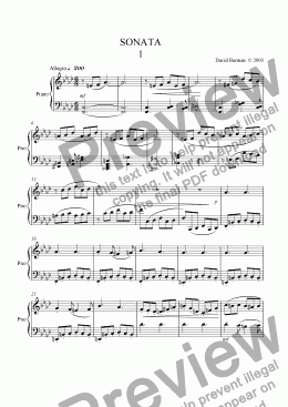 page one of Piano Sonata