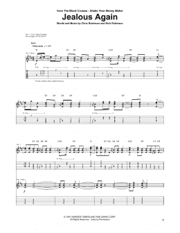 page one of Jealous Again (Guitar Tab)