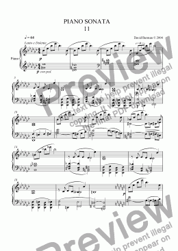 page one of Piano Sonata 2nd.Movt.