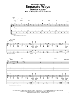 page one of Separate Ways (Worlds Apart) (Guitar Tab)