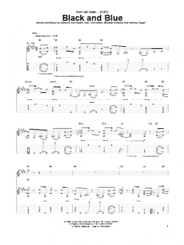 page one of Black And Blue (Guitar Tab)