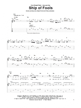 page one of Ship Of Fools (Guitar Tab)