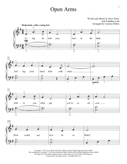 page one of Open Arms (Educational Piano)