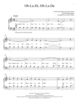 page one of Ob-La-Di, Ob-La-Da (arr. Carolyn Miller) (Educational Piano)
