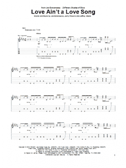 page one of Love Ain't A Love Song (Guitar Tab)