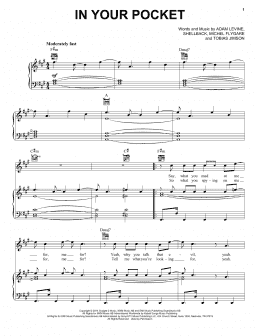 page one of In Your Pocket (Piano, Vocal & Guitar Chords (Right-Hand Melody))