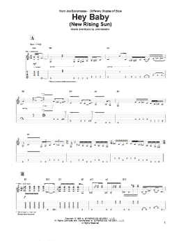 page one of Hey Baby (New Rising Sun) (Guitar Tab)
