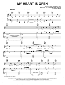page one of My Heart Is Open (Piano, Vocal & Guitar Chords (Right-Hand Melody))